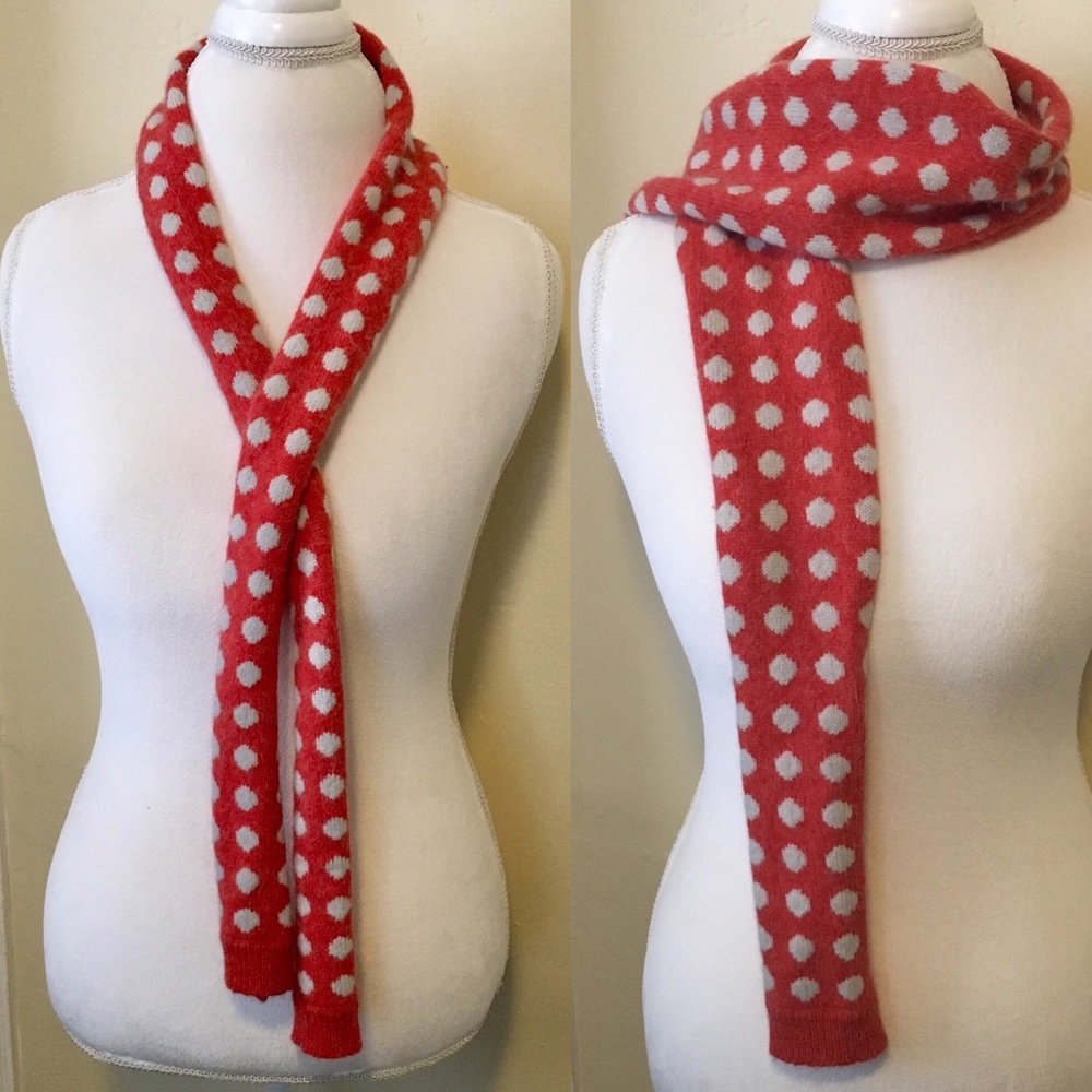 GAP Orange & White Polka Dot Scarf
